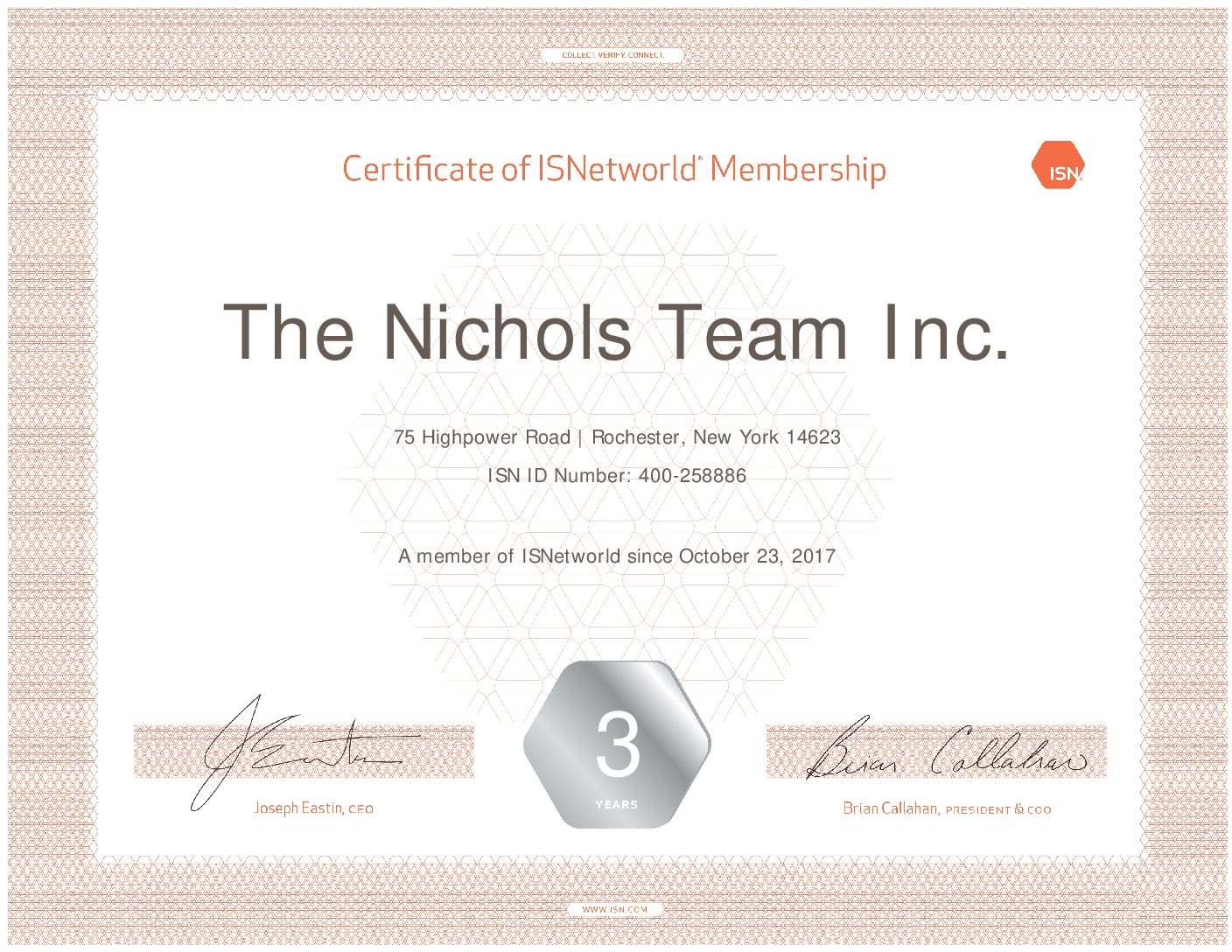 ISN Membership Certificate pdf